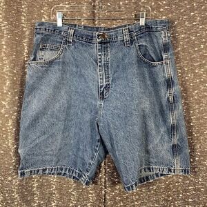 Wrangler Denim Carpenter Blue Jean Shorts Men's 40 Workwear‎ Utility